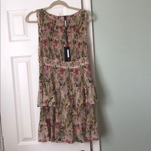 Anthropologie floral fall print dress